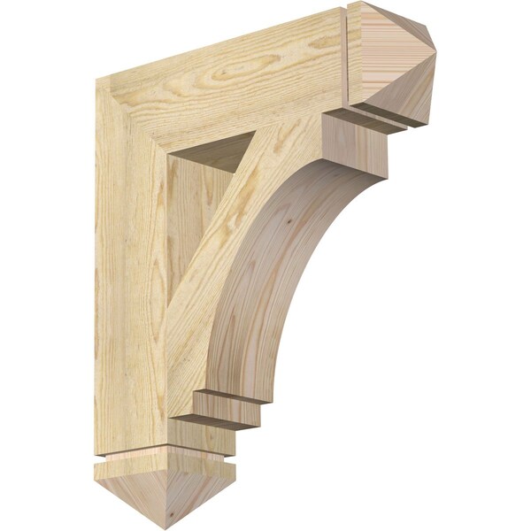 Ekena Millwork Imperial Arts & Crafts Rough Sawn Bracket, Douglas Fir, 6"W x 24"D x 28"H BKT06X24X28IMP03RDF - main